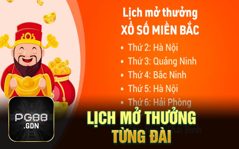 Lịch mở thưởng từng đài